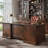 70.87"American solid wood brown office writing desk