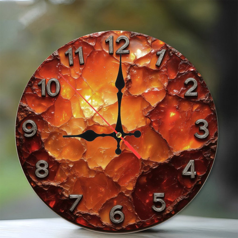 Horloge fondu ambre