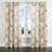 Floral Velvet Curtains - French Country Cream Bloom Grommet Curtain - 1 Panel-680451832-680451836