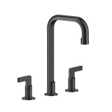 Metro Knurled High Bathroom Faucet - Widespread - 8" Brass