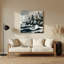 Art mural en métal nautique gris Maine-883602111