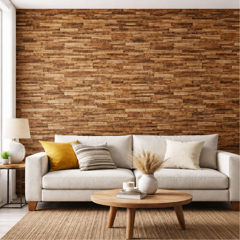 MB-002 – Teak Brushed 3D Reclaimed Teak Wall Panel