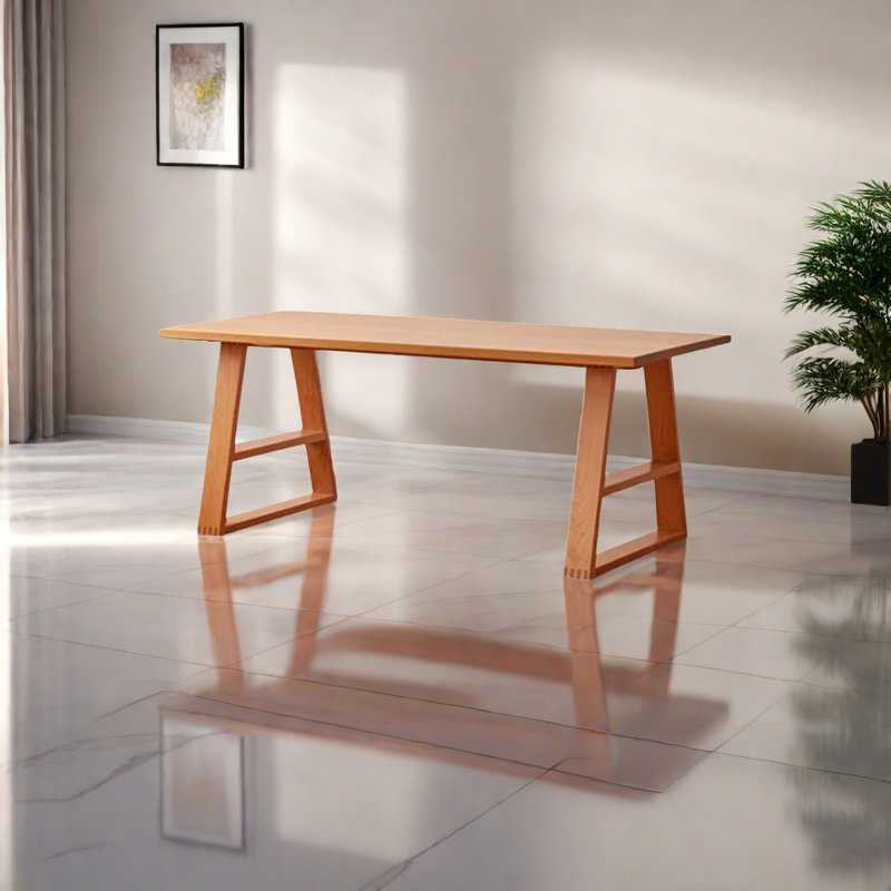 Letina Cherry Solid Wood Dining Table, 31.49" W x 55.11" L