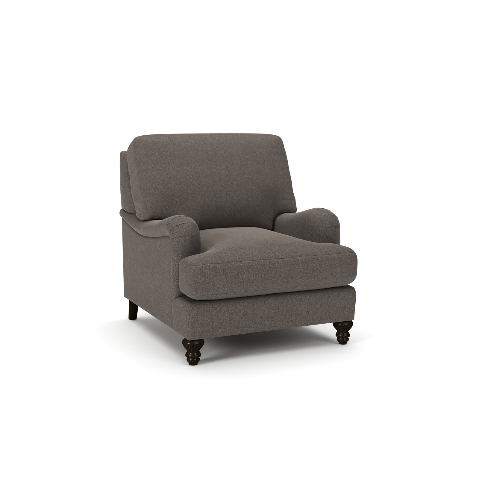 Walters Armchair, Drusky Charcoal Sustain® Basketweave