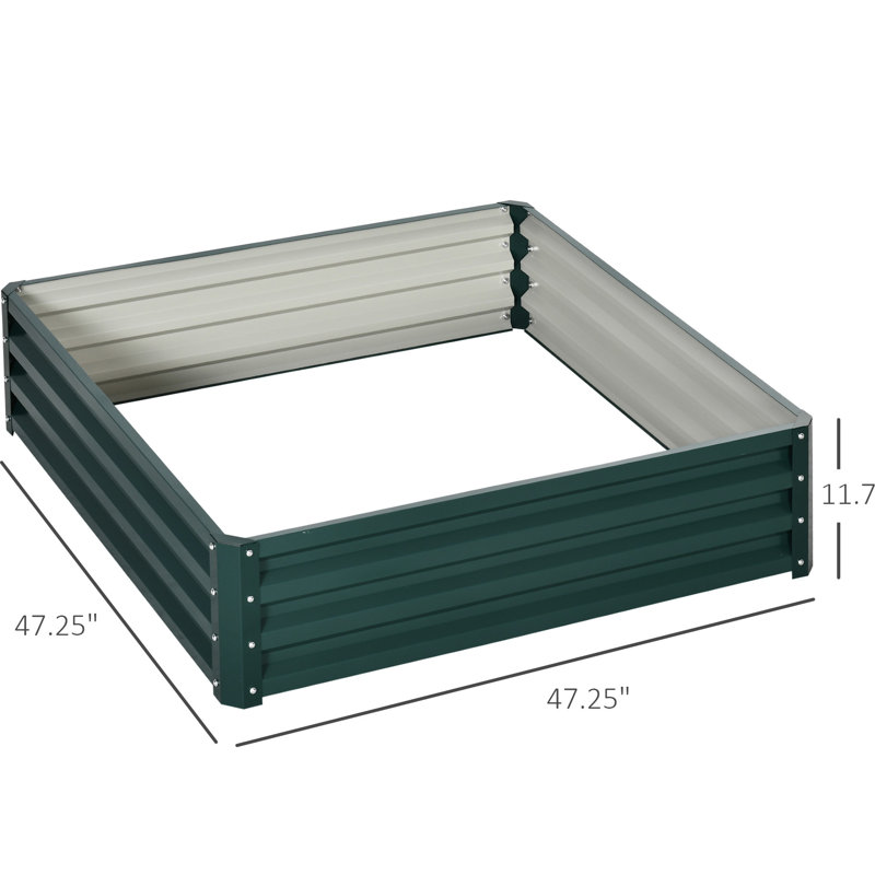 4' X 1' Metal Garden Planter, Raised Bed For Plants - , Rustproof, Space Saving