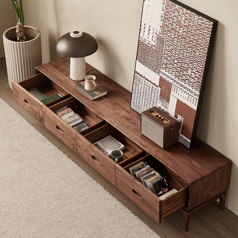 European style solid wood TV stand