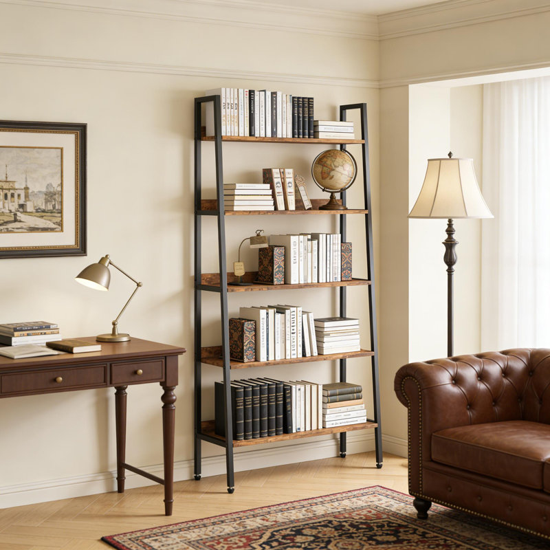 Bibliothèque échelle 67 "avec cadre pour bureau à domicile