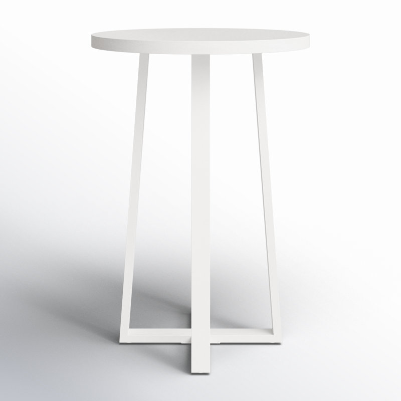 Cyrus Outdoor Round Bar Table, 30" W x 30" L x 42.24" H