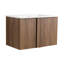 30" Wall-Mounted Bathroom Vanity with Sink Combo, Floating Vanity in Brown Ebony, Soft-Close Doors, Modern Design for Small to Medium Bathrooms