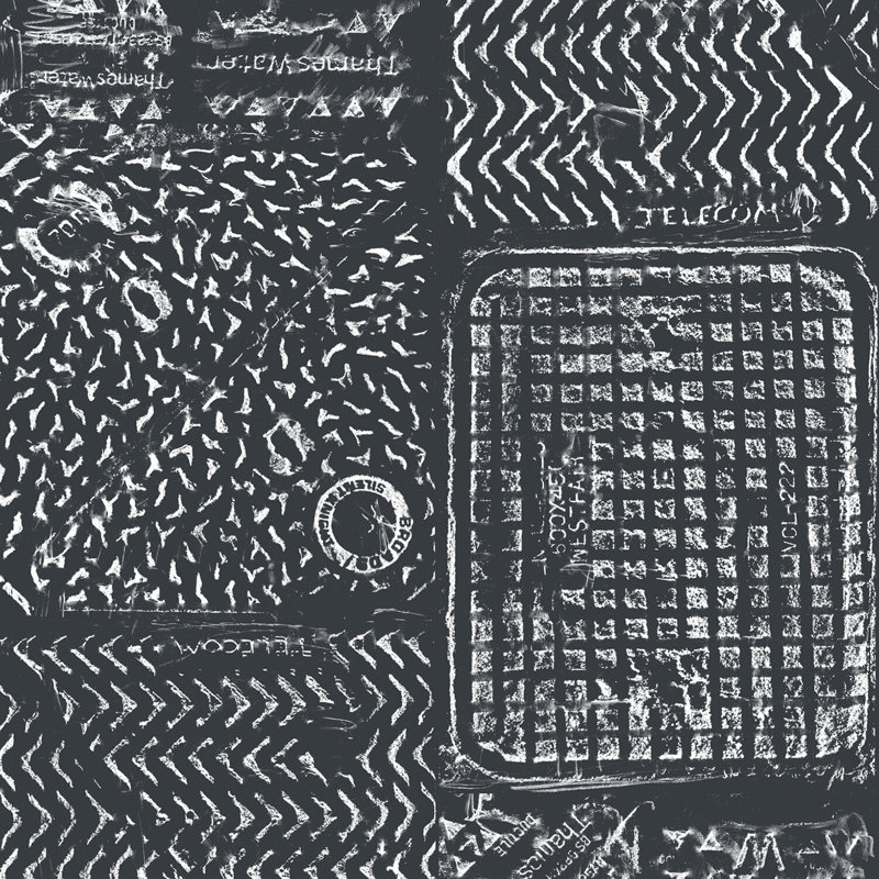 Thames, White on Black, Non-Woven