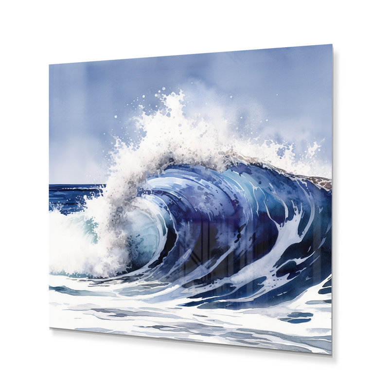 «Ocean Wave Motion V», impression sur métal, H 16 po x l 16 po x P 1 po