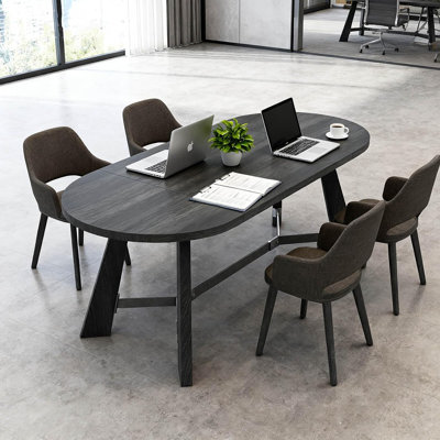 Petite table de conférence peu encombrante - style minimaliste moderne, 4 à 8 places, utilisable comme bureau d'étude