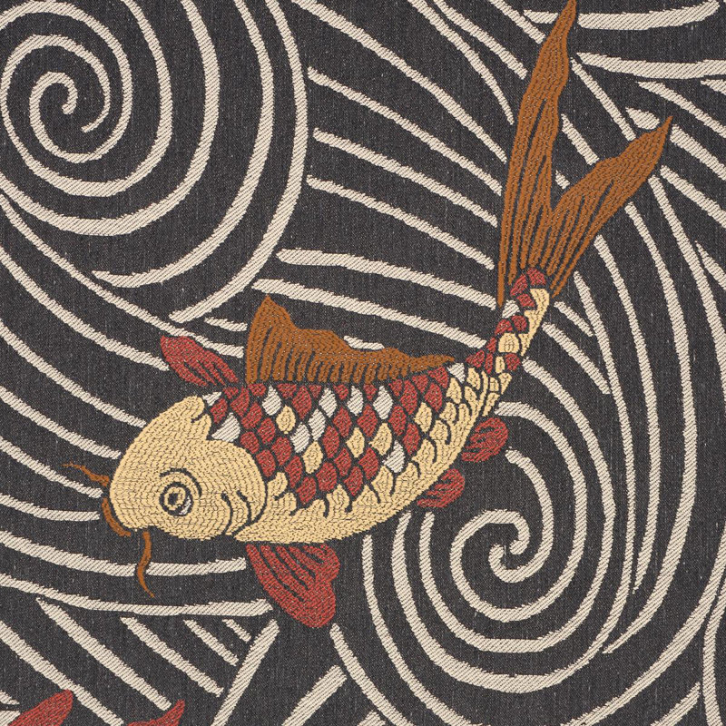 Koi Fish Fabric, Green