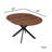 Round Dining Table With Extendable And Durable Metal Legs