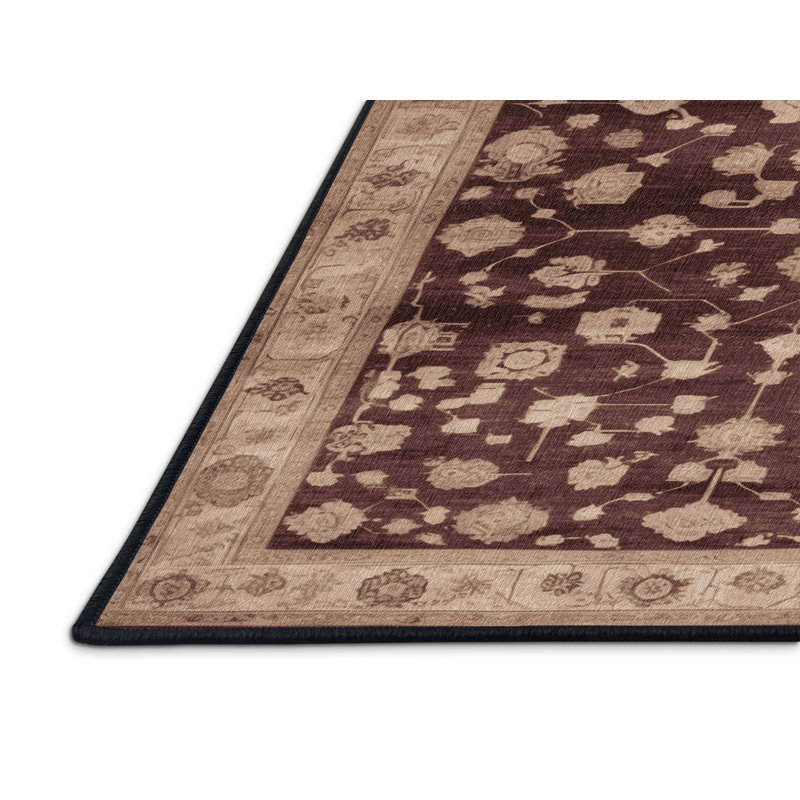 Tapis noir surteint lavable à la machine, Rectangle 7 pi x 10 pi