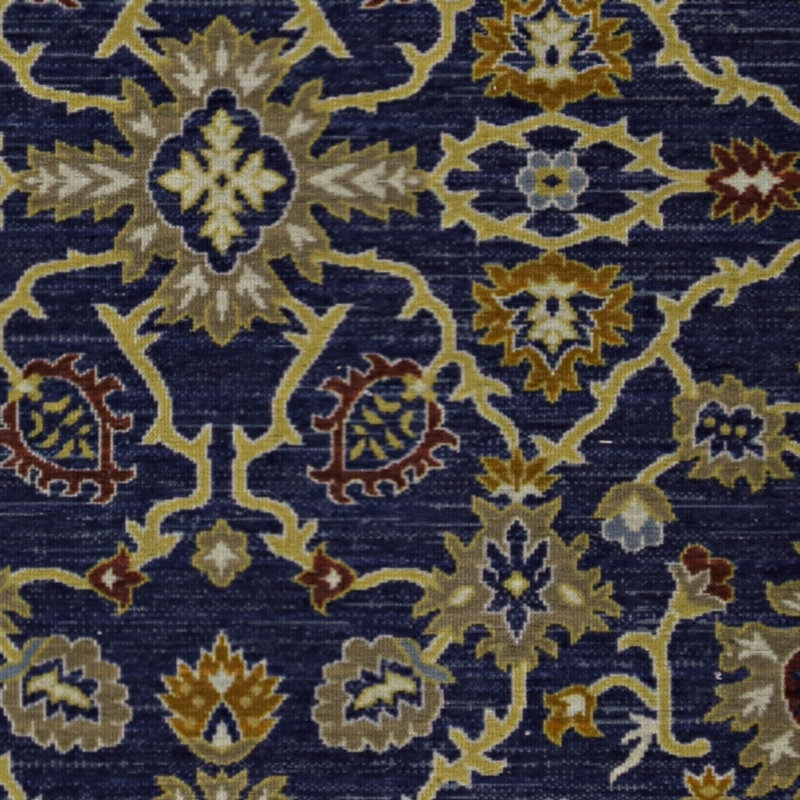 Eutizio Navy And Ivory Accent Rug, Runner 2'2" x 10'