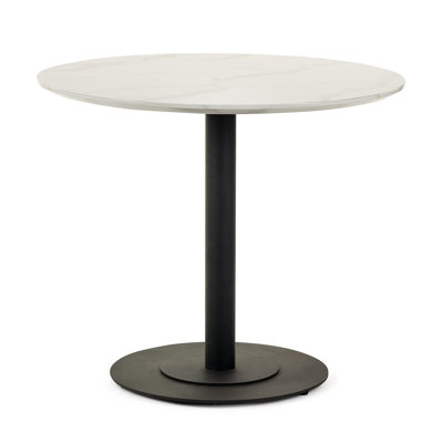 Esman Round Metal Base Dining Table