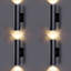 Applique murale d'extérieur noire cylindrique étanche en aluminium - paquet de 4-1976221816