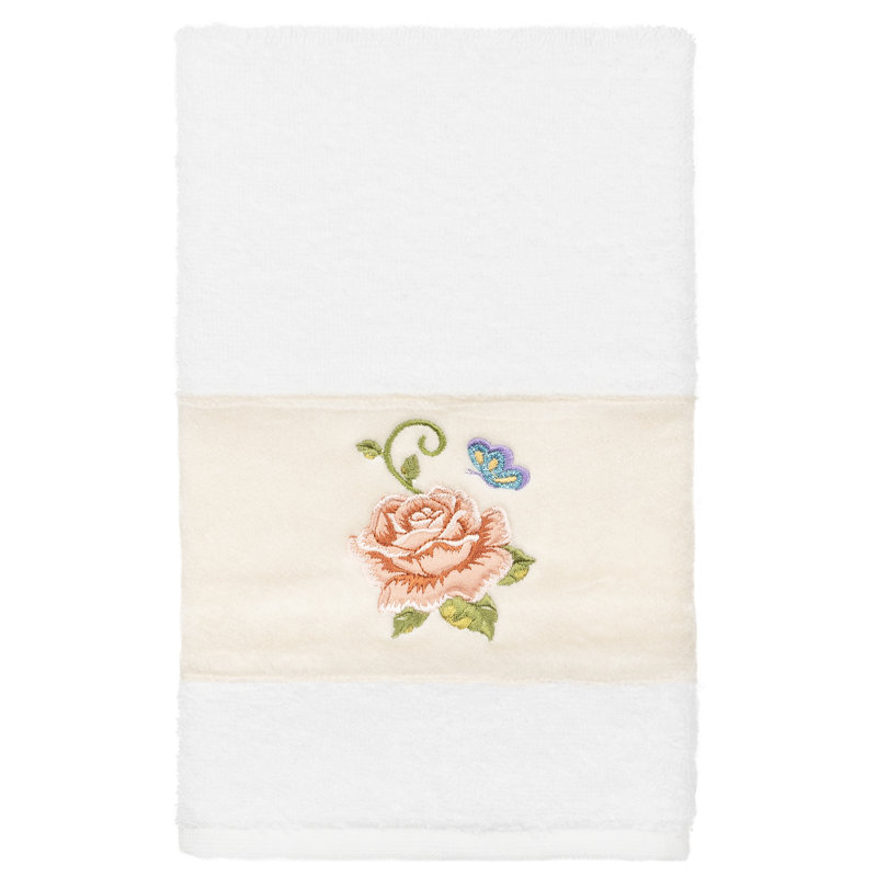 Débarbouillette en coton Rebecca, Blanc