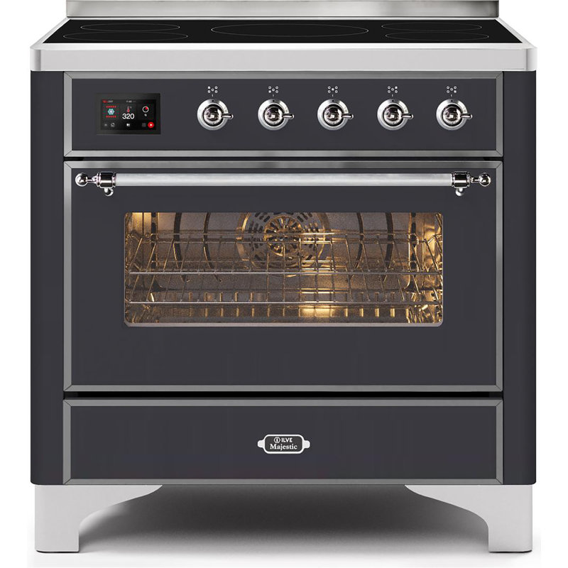 Majestic II Series 36" 3.5 cu. ft. Freestanding Electric Range, Matte Graphite/Chrome