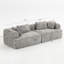 Canapé modulaire 2 pièces Cloud-Like Comfort, Bouclé et flanelle, maison moderne