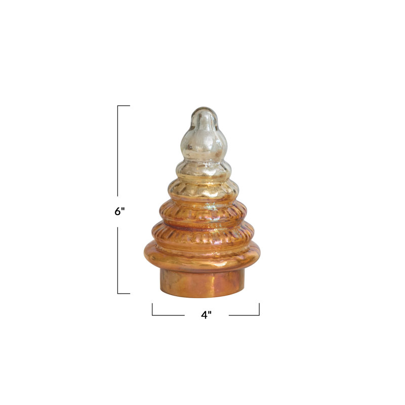 Embossed Two-Tone Mercury Glass Tree