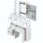 29.2" Small Size Left Drawer Desktop Vanity Table + Cushioned Stool, Large Sliding, Touch Control, Tri-Color Switching, Brightness Adjust Led Mirror, High Capacity Storage, Suitable For Small Space-1586760511