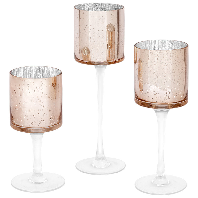 11.75'' H Glass, Rose Gold