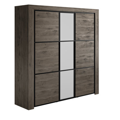 Rockdale 3 Door Manufactured Wood Wardrobe
