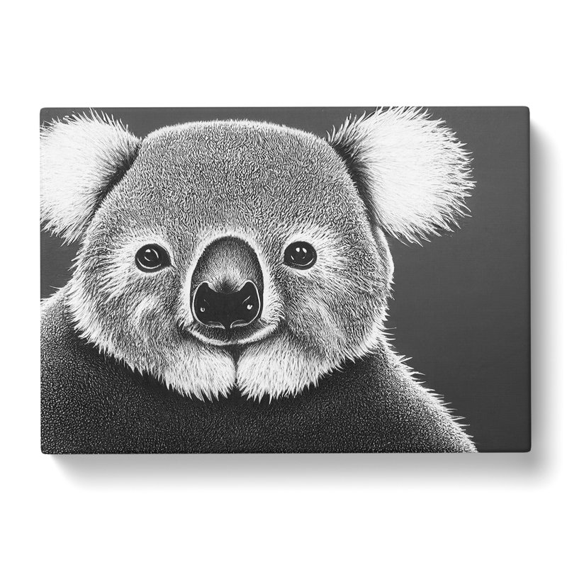 Monochrome Koala Bear Vol.6 - Wrapped Canvas