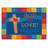 God Is Love ABC Literacy Classroom Tufted Blue Area Rug-50259934