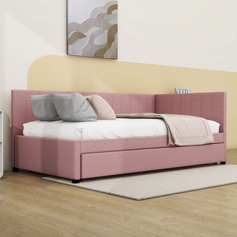 Thelman Upholstered Daybed, Twin, Pink
