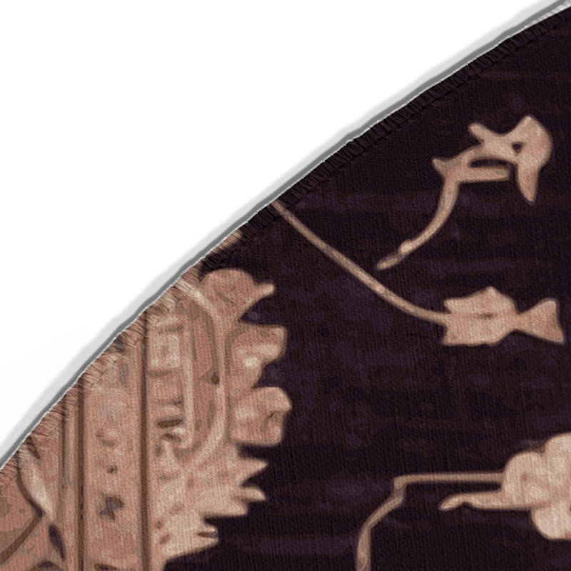 Tapis d'intérieur et d'extérieur surteint beige, Rond 5 pi