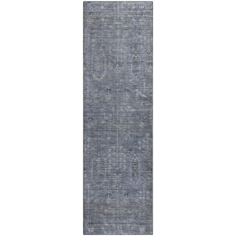 Premium Machine Washable Prisco Blue Rug