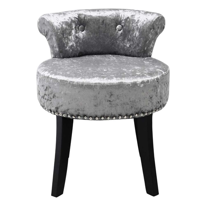 Page Solid Wood Accent Stool, Light Grey