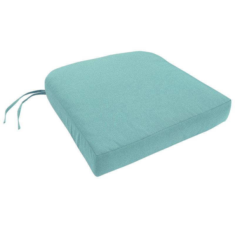 Encinitas Sunbrella Outdoor 3.5'' Dining Chair Cushion, Canvas Aruba Sunbrella® Canvas, 3.5" H x 23" W x 18" D