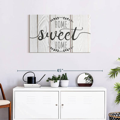 " Home Sweet Home Typography VI " 3 Piece Art Set