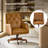 Kairos Transitional Leather Swivel Desk Chair with Adjustable Height and Button-Tufted Backrest-1726068030