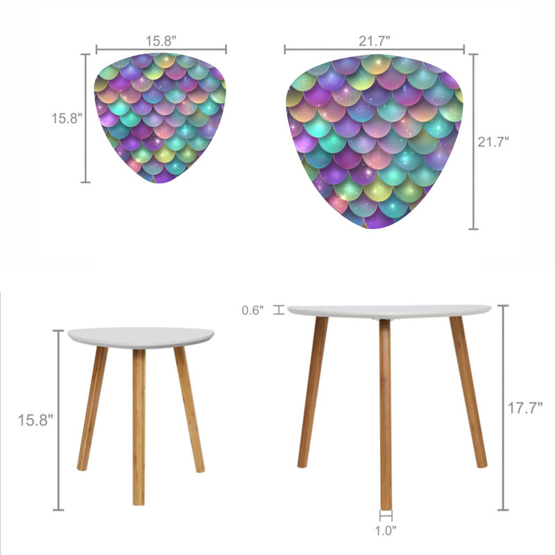 Ensemble de 2 tables basses gigognes Triangle