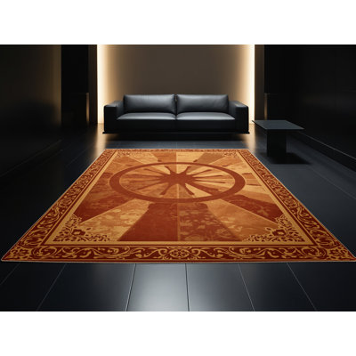 Tapis oriental doux rouge moelleux en tissu Luyster
