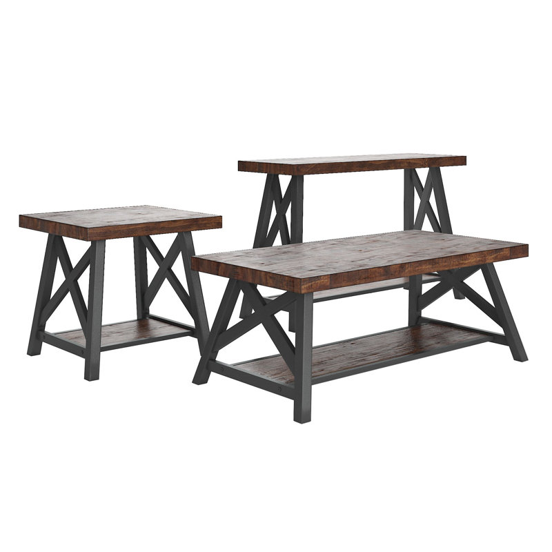 Ensemble de tables basses 2 pièces Iseminger