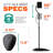 Speaker Stands Pair - Adjustable Height Speaker Stand With Universal Compatibility -- Includes Built-In Cable Management - Great For Surround Sound Setups
