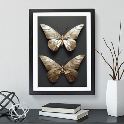 Metal Butterflies - Framed Print