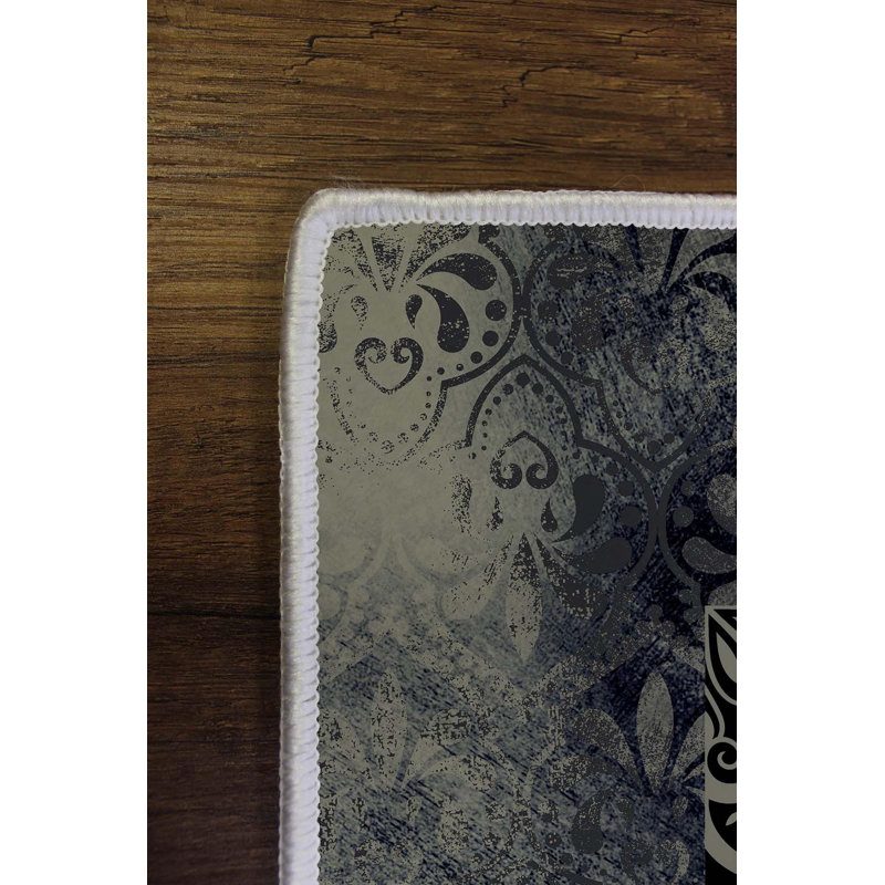 Stylish Hall Carpet, 2.6 x 4.9 Feet, 100% Polyester, 650 g/m² | Antibacterial, Non-Slip PVC Underside, 0.3 in Pile Height | Machine Washable, 3D Digital Printing, Perfect for Any Entryway or Living Space