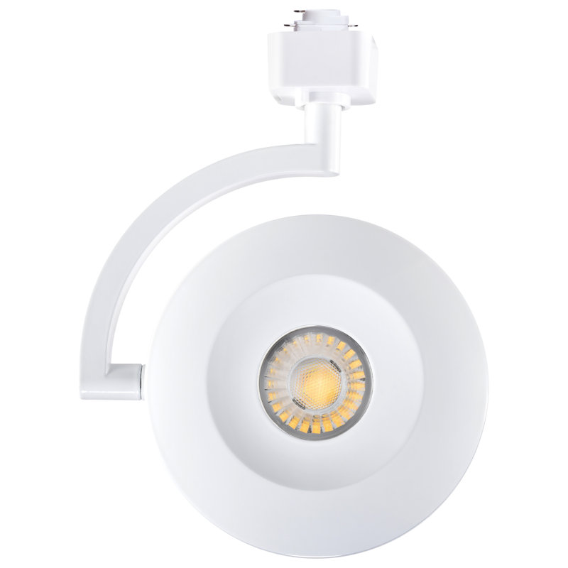 Tête de rail de style H à DEL de 12 watts Orb 3000K / 4000K / 5000K CCT, angle de faisceau de 36 degrés, finition noire, style H 120 volts