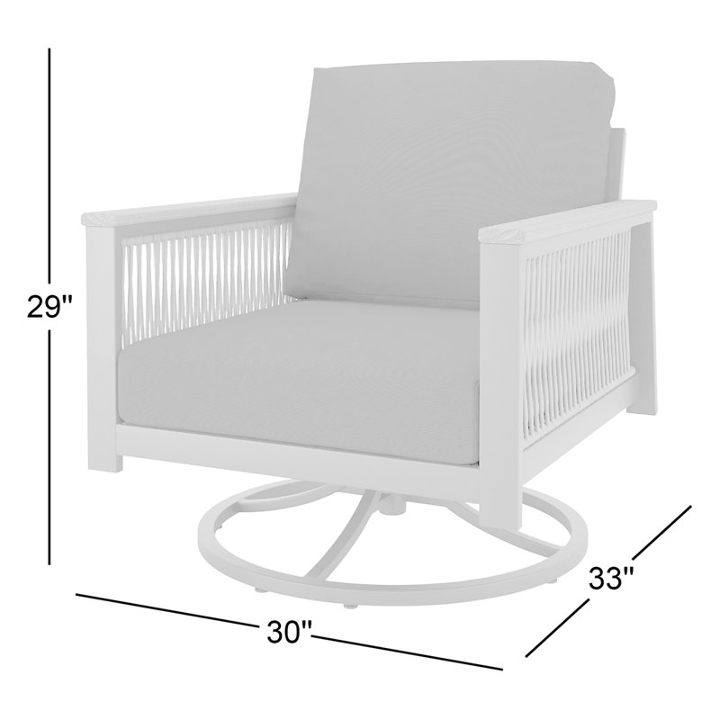 Chaise de terrasse avec coussins Sunbrella Townsend, Argent coulé Sunbrella®