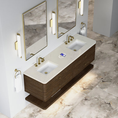 Meuble-lavabo double l 72 po Allamari