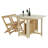 46" Solid Wood Foldable Dining Table Set with 4 Chairs and Clever Storage – Enhance Style and Space Efficiency