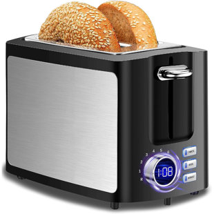 Smart Bread Toasters with LCD Digital Countdown Timer