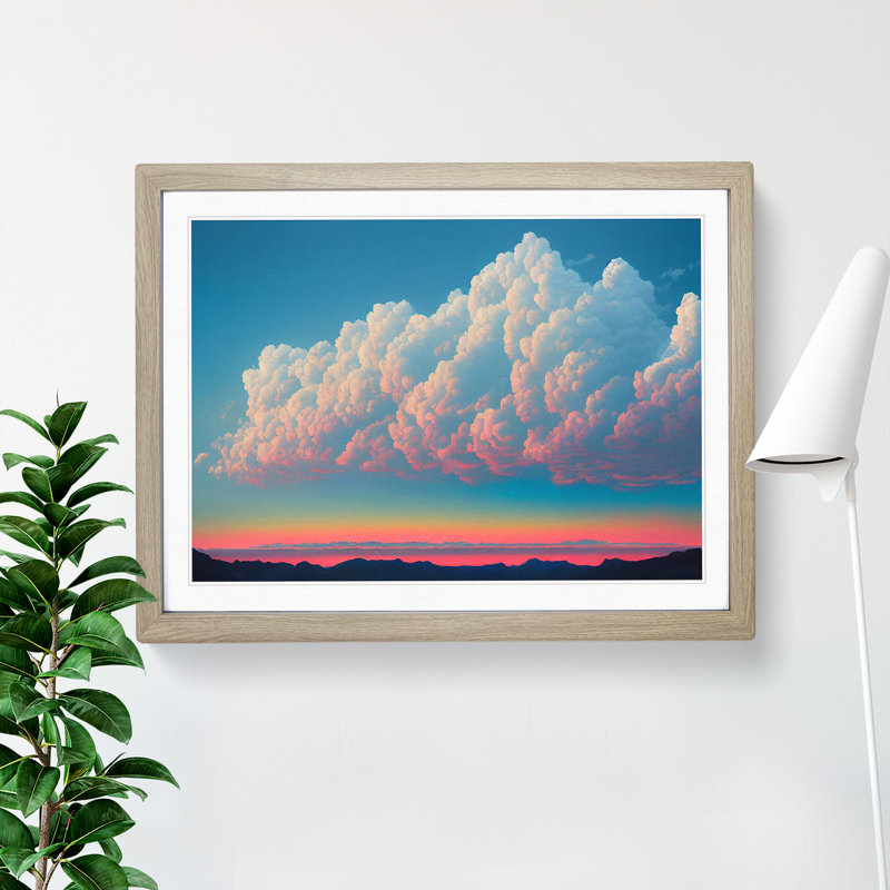 Glorious Clouds - Framed Print, 34cm H x 46cm W x 2cm D, Oak